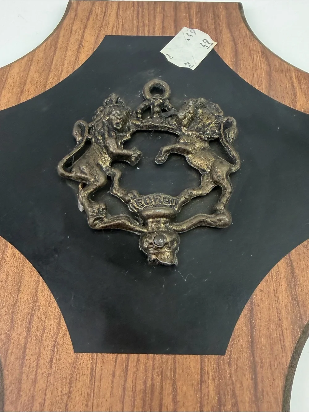 Vtg British Regimental Cap Badges on 4pc Wood Wall Decor Plaques Military Bar